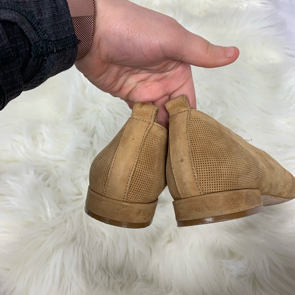 Anthropologie Camel Suede Pointed Toe Loafers 40 - Picture 9 of 9